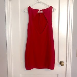 Red Open Tie-Back Swing Dress, Size Medium